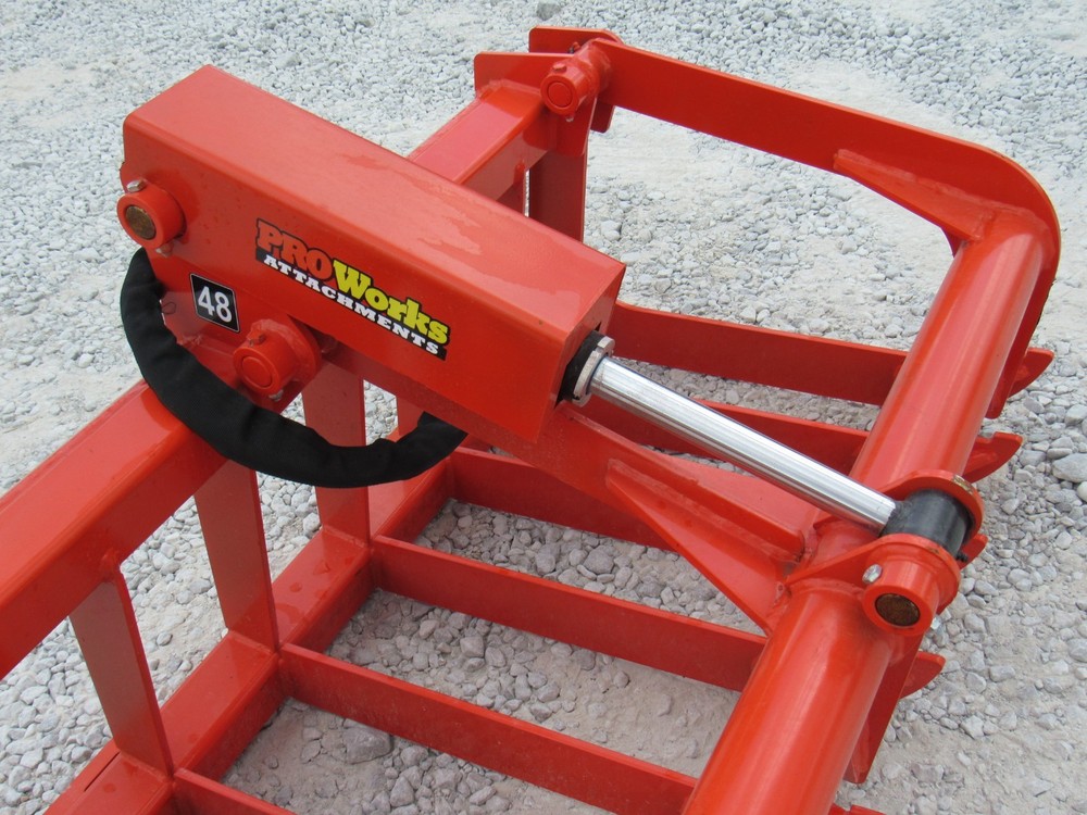 48" Root Grapple and 42" Long Pallet Forks Quick Attach Attachment Combo Package