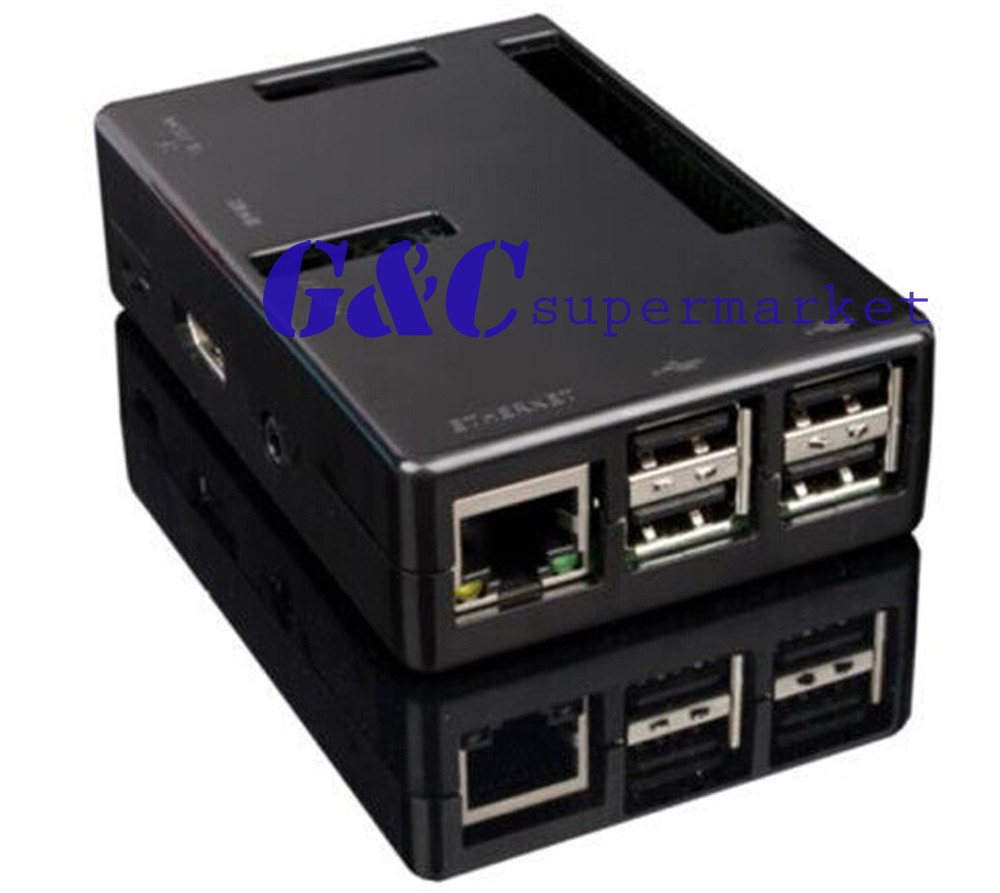 Premium ABS V2 Black Case Boxes Raspberry Pi 2 B Case Cover Enclosure Box ABS V2