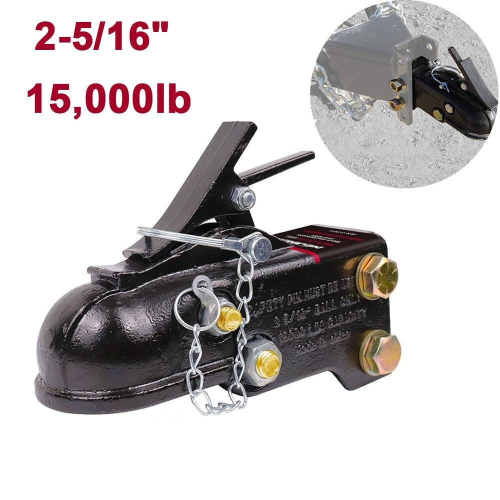15000LBS 2-5/16" Heavy Duty Cast Adjustable Trailer Coupler Channel-Mount