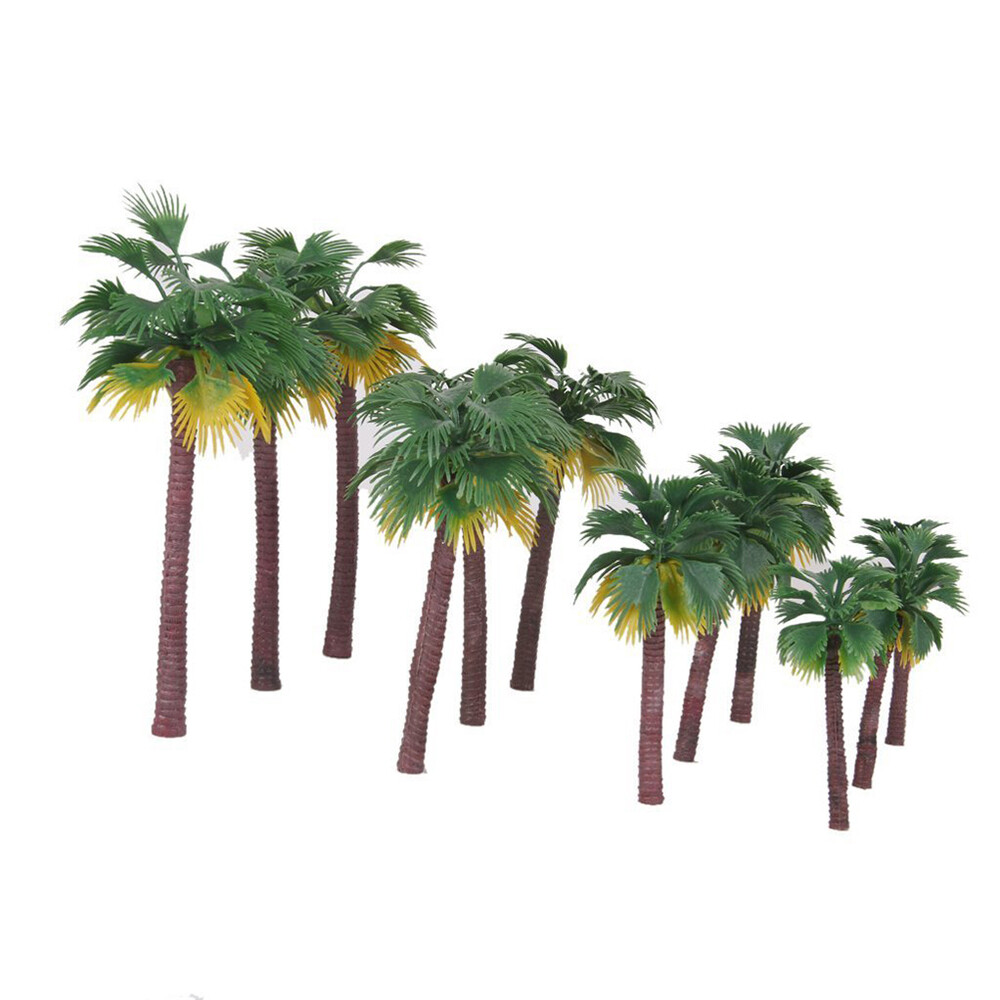 Mini Trees For Crafts 12 X Model Tree Coconut Palm Trees Scenery Miniature.