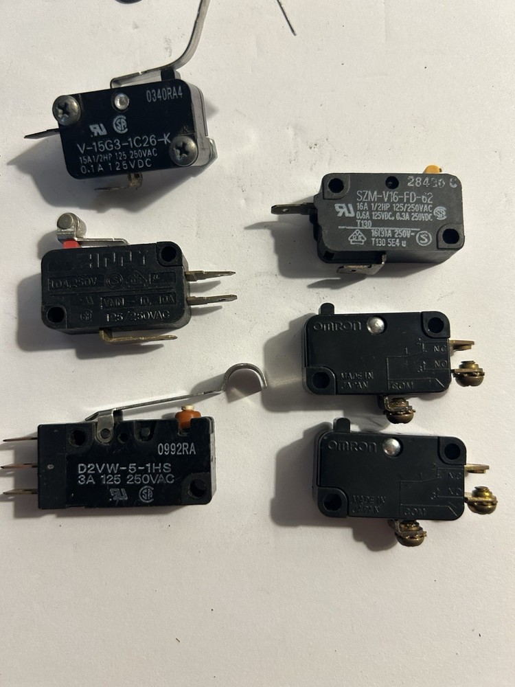 Assorted Micro Switches (Lot Of 9)