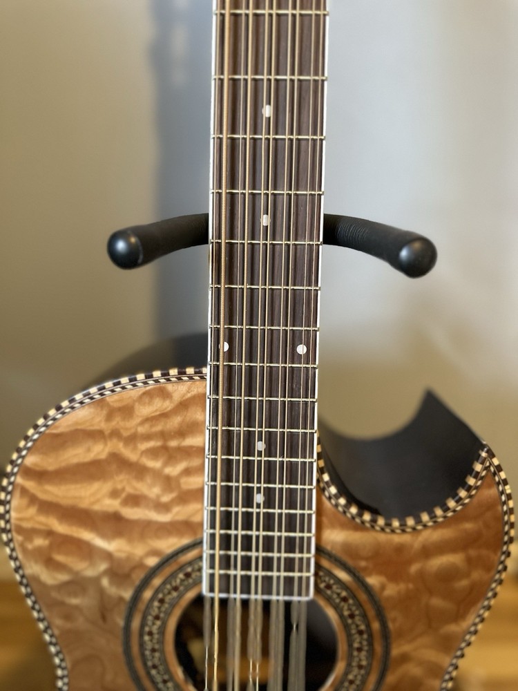 Oscar Schmidt Bajo Quinto Open Box Curly maple 10 String Guitar