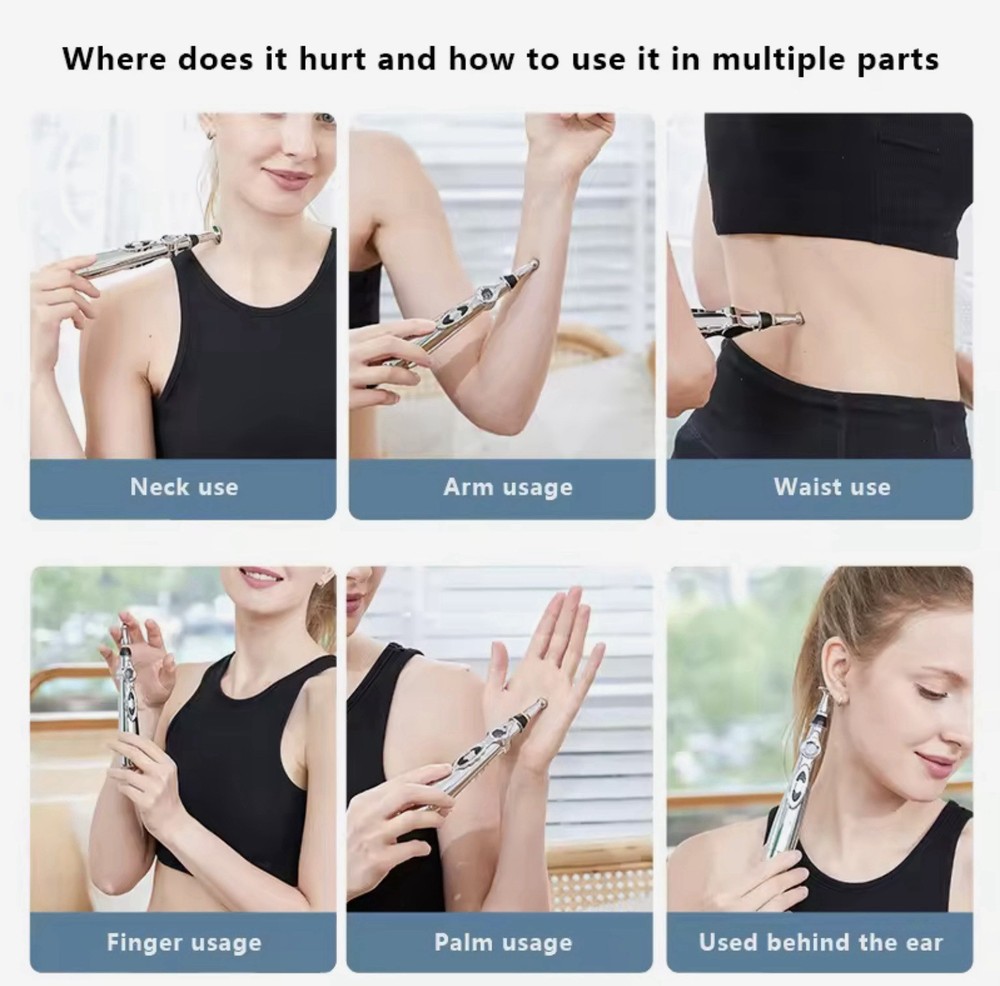 Acupuncture Point Massage Pen Multi-Function Meridian Press Energy Therapy Power