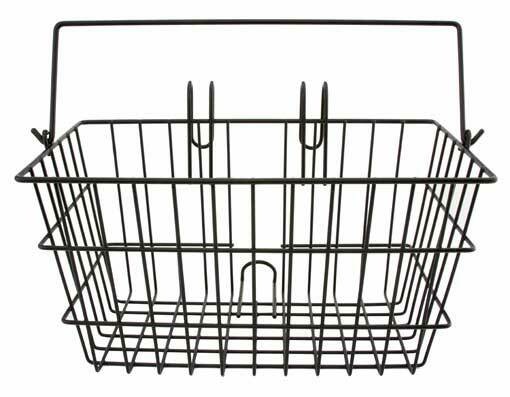 ORIGINAL! SQUARE STEEL FRONT WIRE BASKET 328 BLACK.