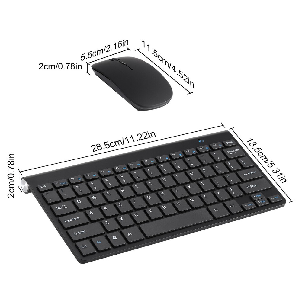 Mini Wireless Keyboard And Mouse Set Waterproof 2.4G For Mac Apple PC Computer