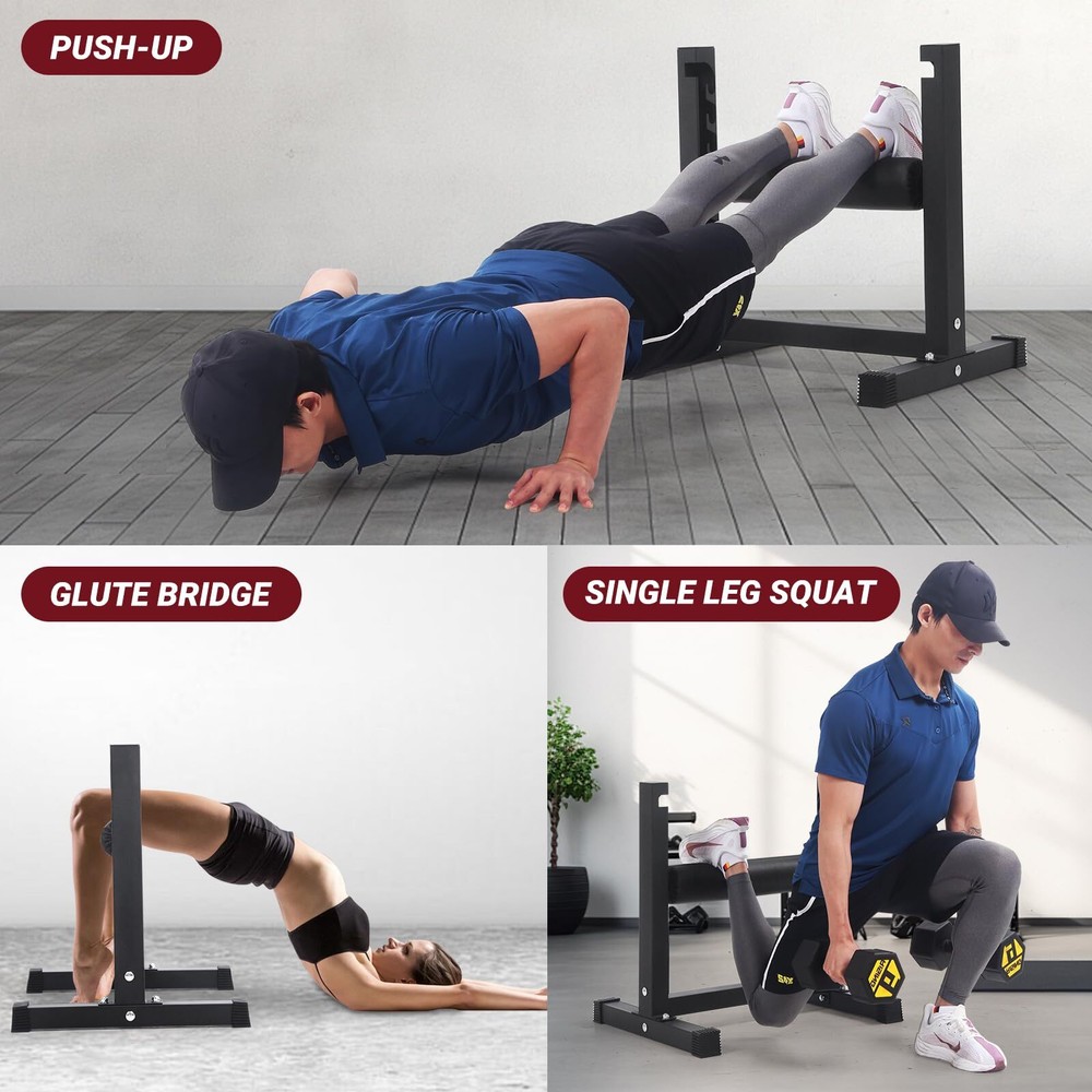 ✨Bulgarian Split Squat Stand,Single Leg Squat Roller,Adjustabl Single Squat Stan