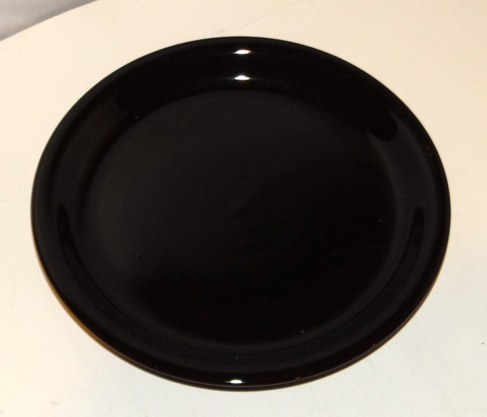 Mainstays HOME STACKABLES Classic Black Salad Dessert Snack Plate 8" Ceramic