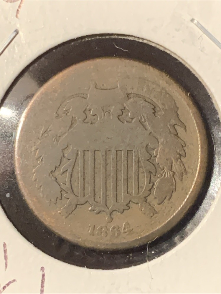 1864 Two Cent Piece 2c ~ Civil War Era ~