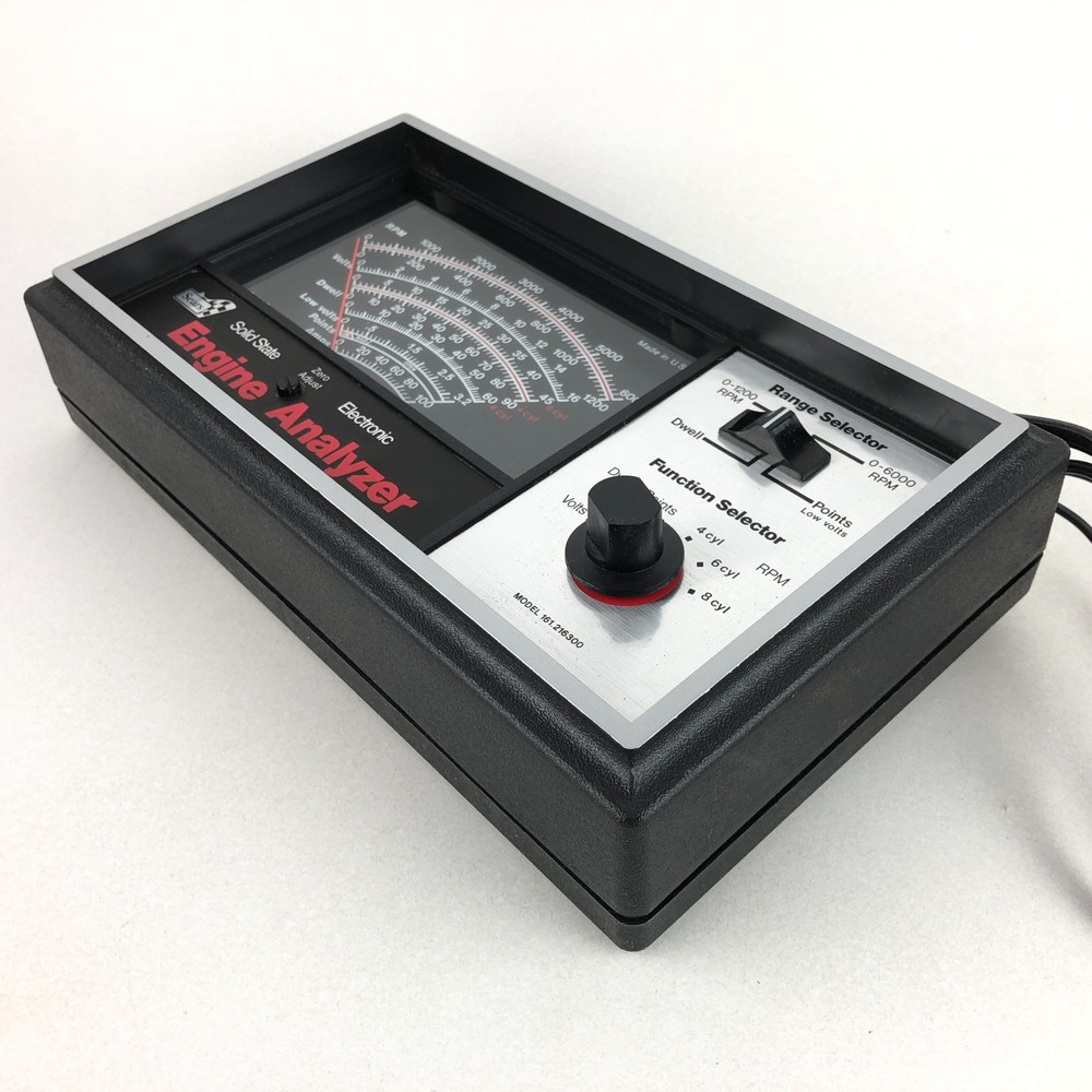 Vintage Sears Engine Analyzer USA Model 28-2163 Solid State Box & Manual NICE!