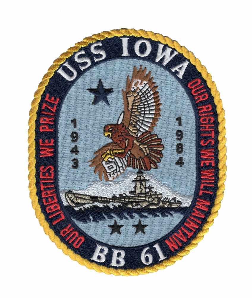 USS IOWA BB-61 Battleship Patch