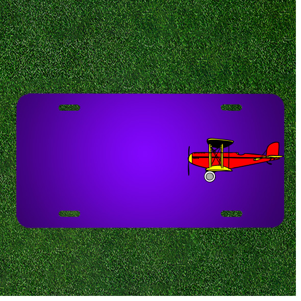 Custom Personalized License Plate With Add Names To Biplane Oldtimer Nostalgic