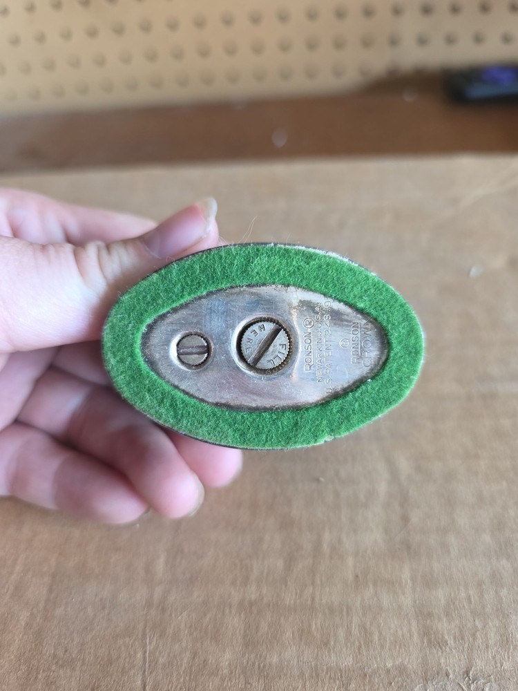 Ronson Crown Art Deco Silver Plated Table Lighter