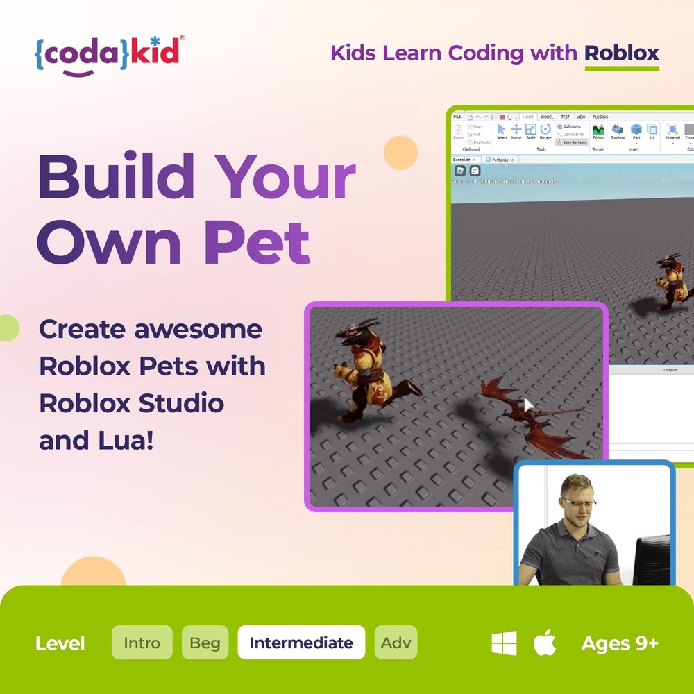 Roblox Coding Award Winning Coding for Kids Ages 9 with Online Mentoring