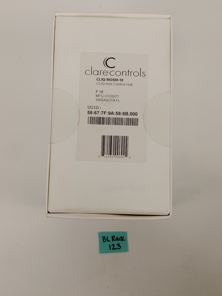 Clare Controls CLIQ-MOSM-10 Smart Home Control Hub WiFi Protocol