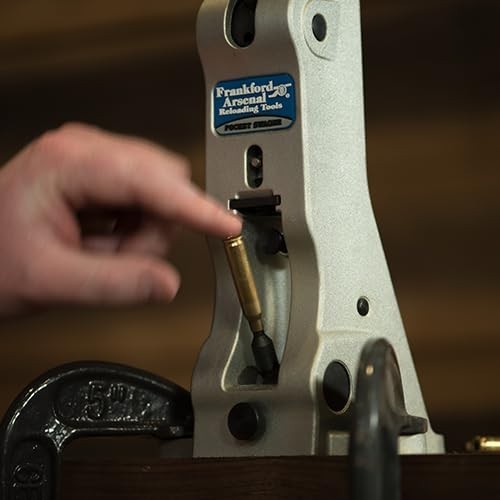 Adjustable Primer Pocket Swager Tool with Auto-Eject Case Pin Holder for Reloadi
