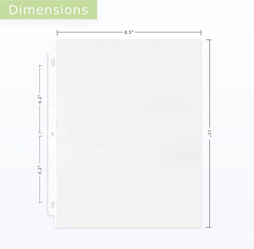 Sheet Protectors for 3 Ring Binder, 50 Pack, Clear Page 50