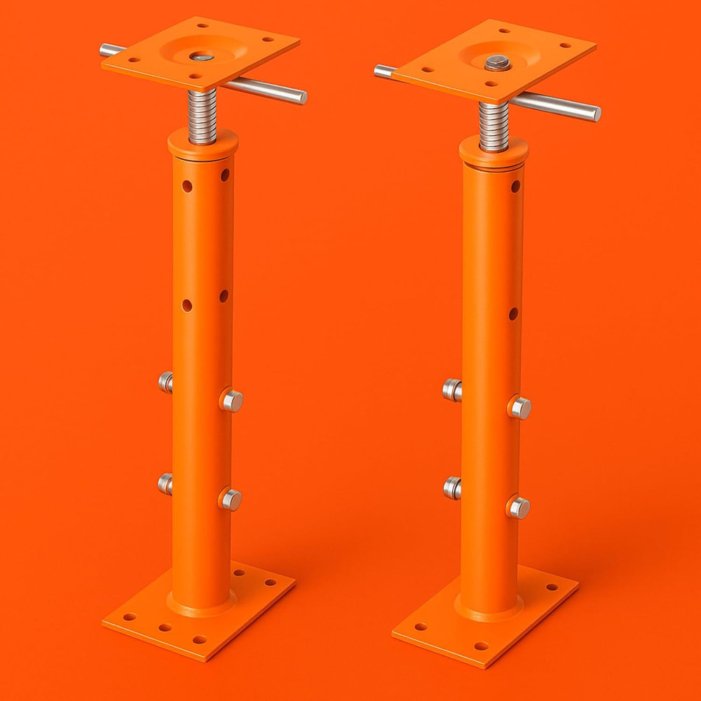 Adjustable Jack Post Set, 19"-36" Height, 11023 Lbs Capacity, Orange