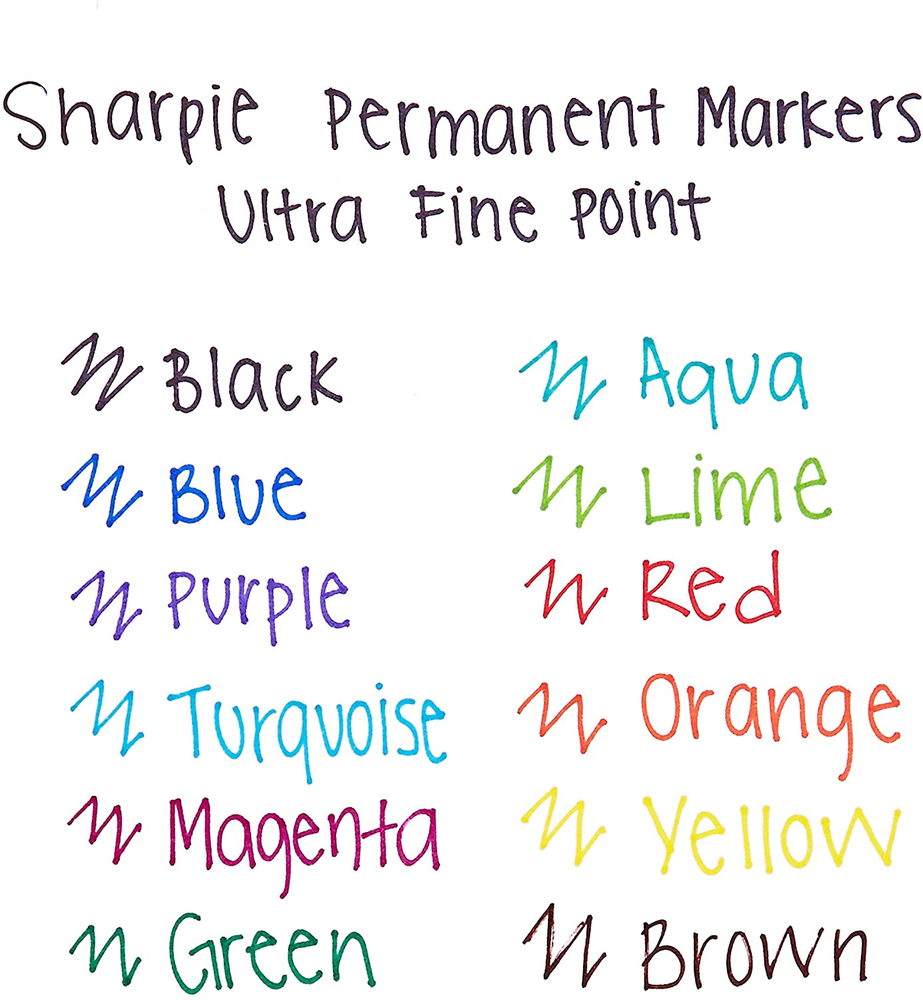 SHARPIE Retractable Permanent Markers, Ultra Fine Point, Black, 2 Count