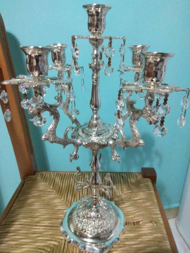 Silver-plated candelabra in mint condition