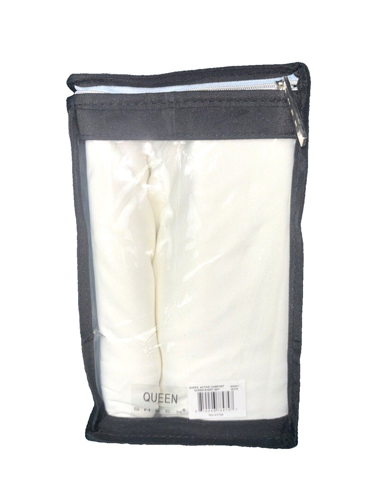 Sheex Active Comfort Performance Cooling 4 Piece Sheet Set Bright White Queen