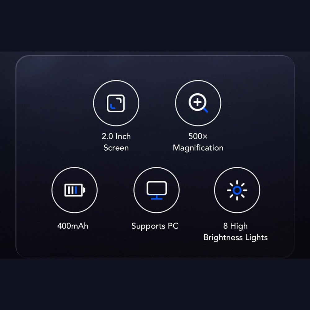 Portable Digital Microscope, Foldable Digital Magnifying Glass USB Macro Came...