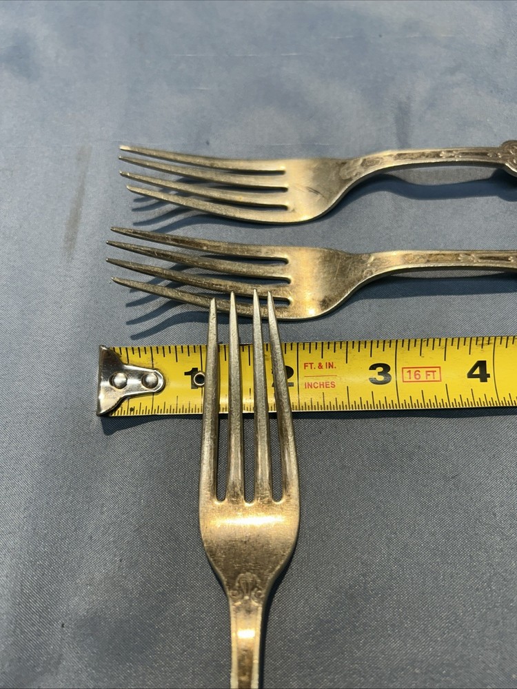 3 Vintage Hall & Elton Silver Plated Forks