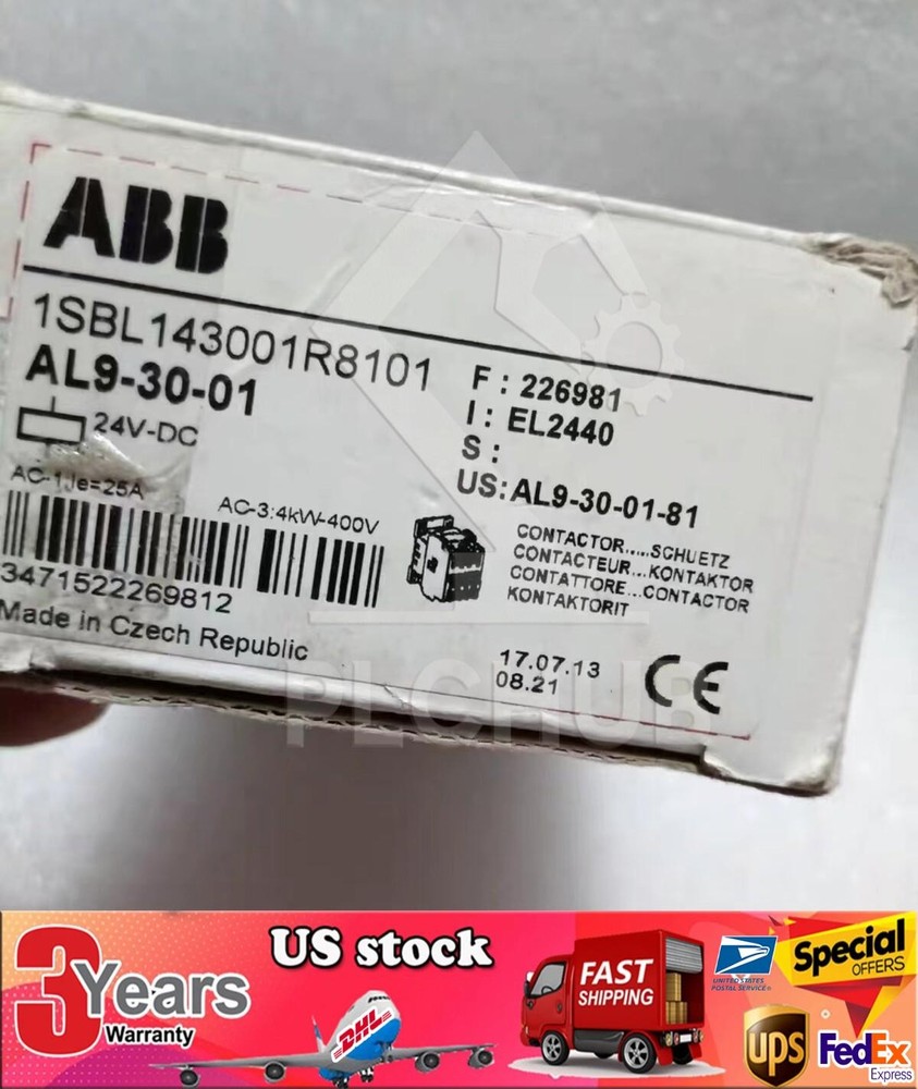 1pc ABB AL9-30-01 DC contactor 24VDC