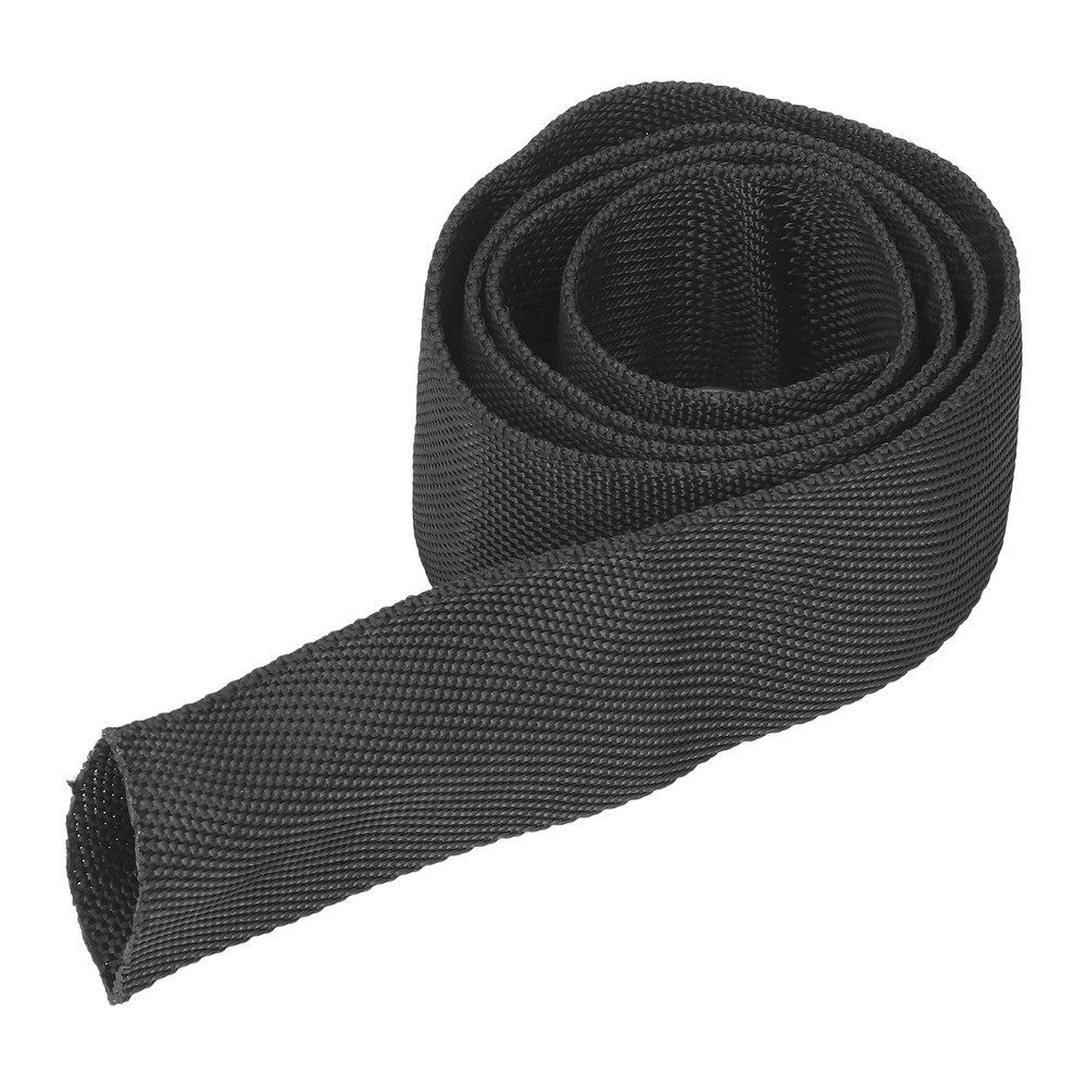 (2M) Rope Protective Sleeve Polyester Winch Rope Protective Sleeve Black