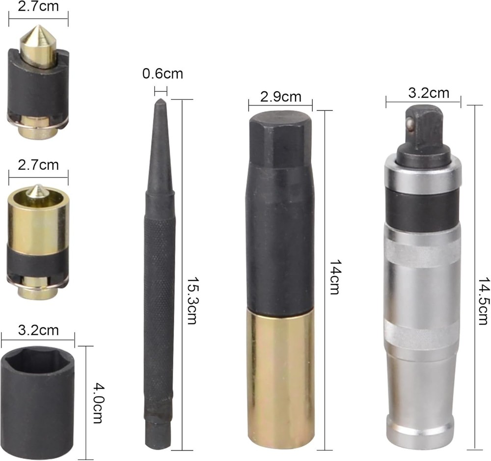 Master Locking Wheel Nut Remover Lug Nut Removal Tool Set Impact Socket