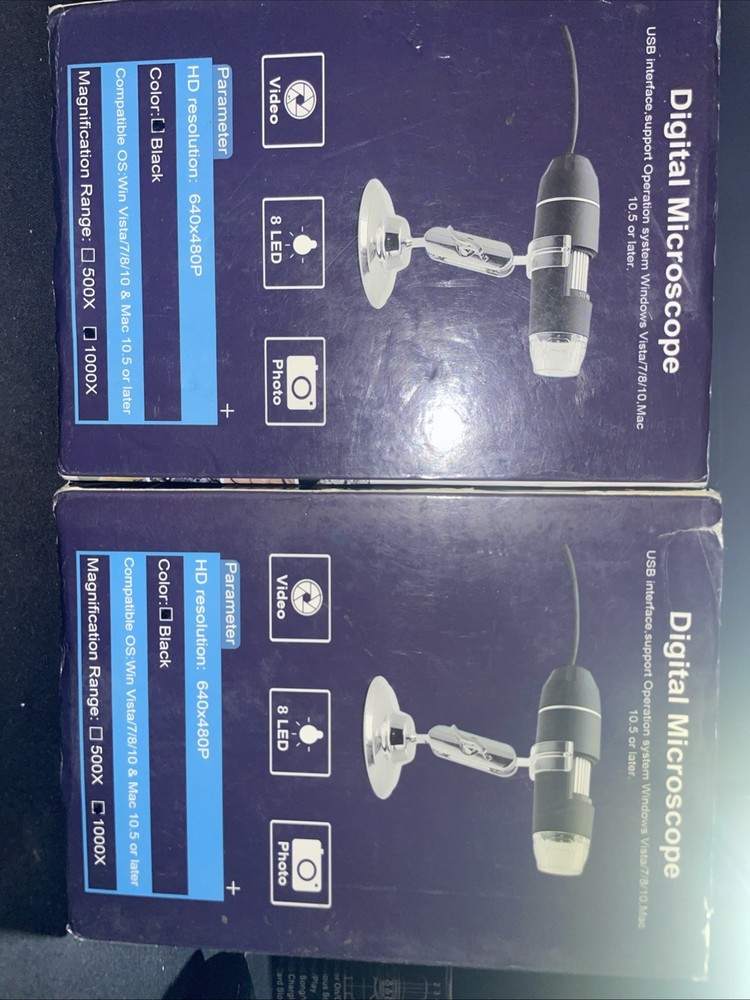 USB Digital Microscope 1000X Magnification with LED Lights