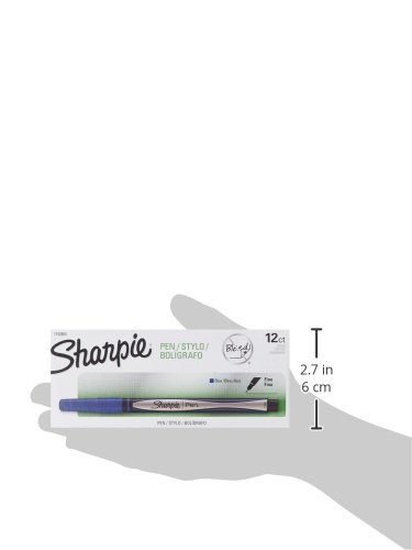Felt Tip Pens, Fine Point (0.4mm), Blue, 12 Count