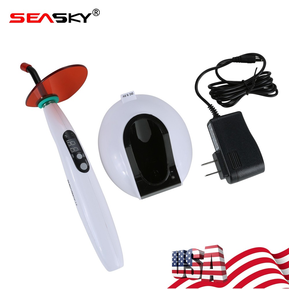 Dental Wireless LED.B Curing Light Lamp Cordless Adjustable Working Time USA
