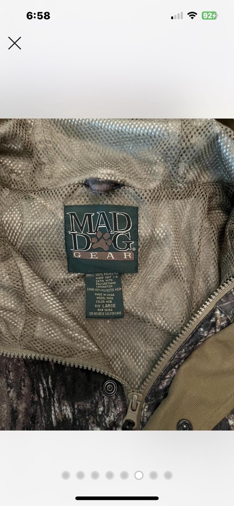 Camo Jacket Large Mesh Lining Rain Hunt Realtree