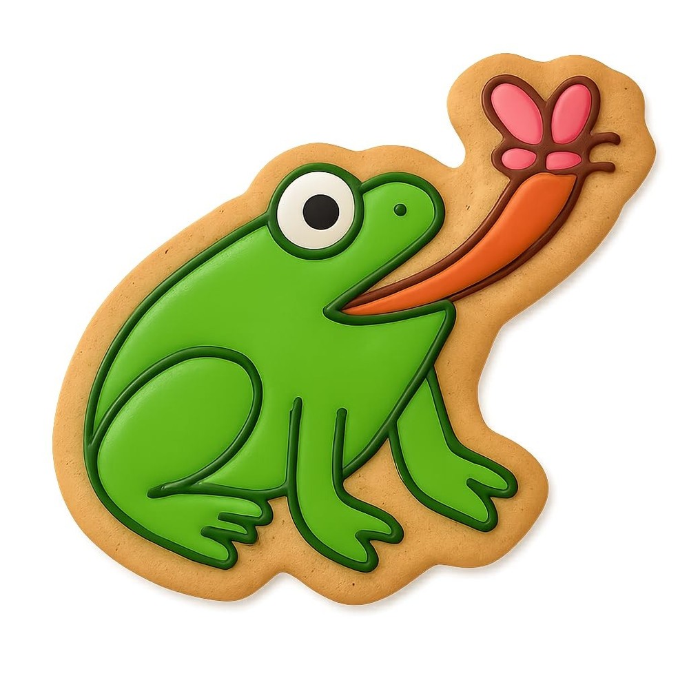 Toad with Fly Cookie Cutter & Stamp - 4x3 Fun Kitchen Baking