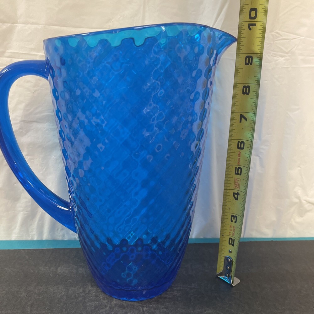 CROFTON Clear Blue Plastic Pitcher