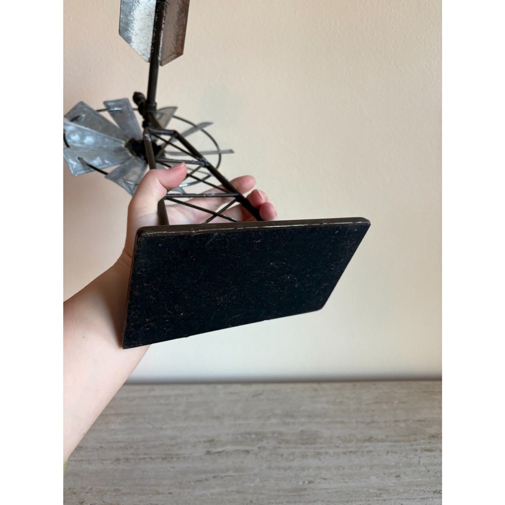 Farmhouse Tin Windmill Decor