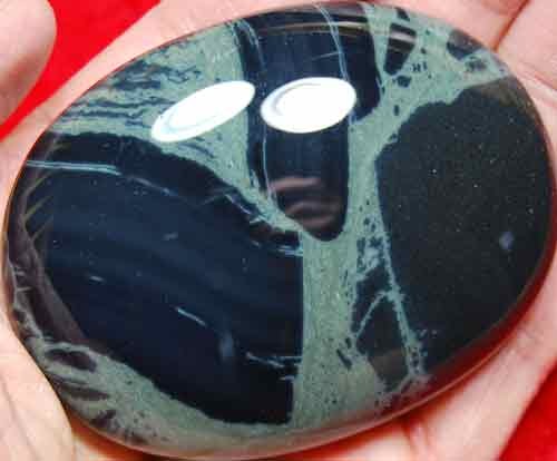 Spider Obsidian Soap-Shaped Palm Stone #3