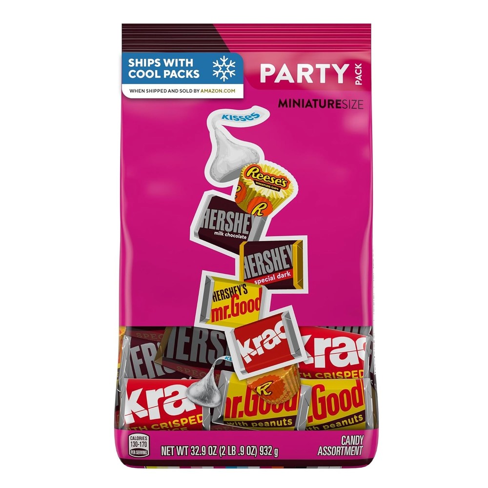 HERSHEY'S and REESE'S Miniatures Assorted Chocolate Candy Party Pack,...