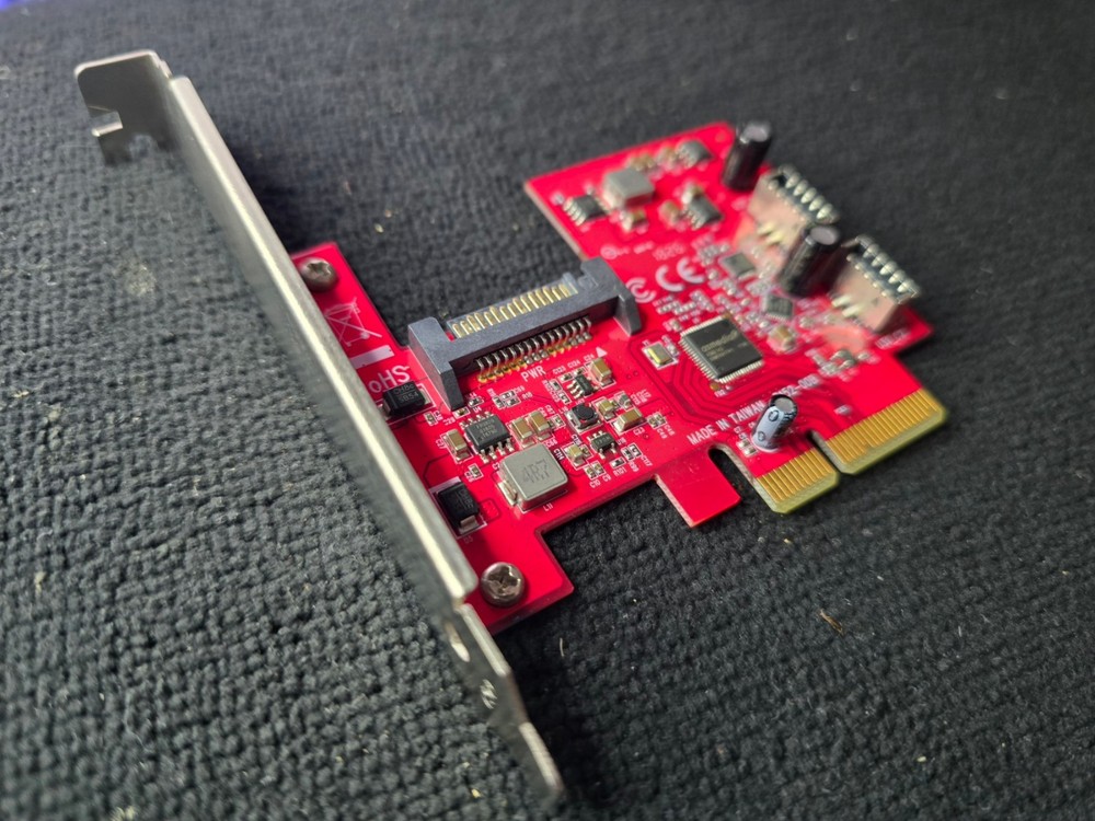 Ableconn USB 3.2 Gen 2 2Port TypeC Internal Header PCI Exp Card +USB-C Backplate