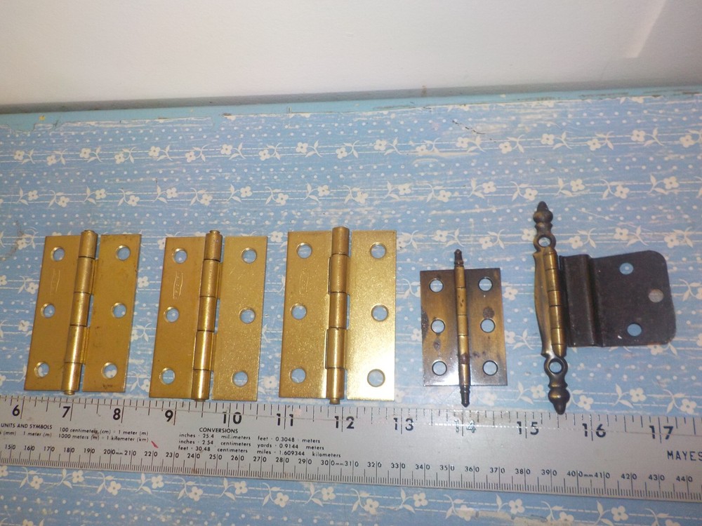 Vintage Small Hinge Hardware mixed Lot