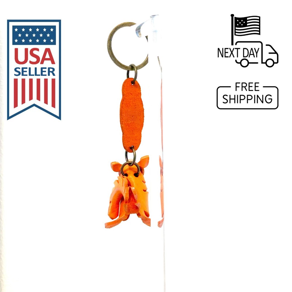Squirrel Handmade Leather Keyring