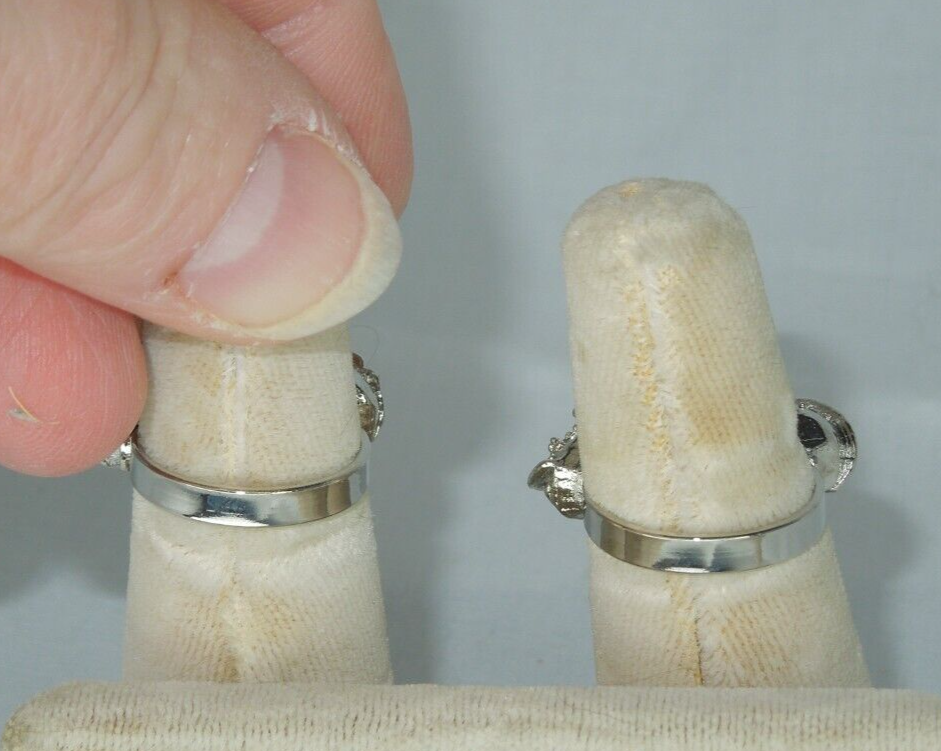 2 Ring Blanks Settings Cabochon Adjustable silver Plated Brass NEW 88V