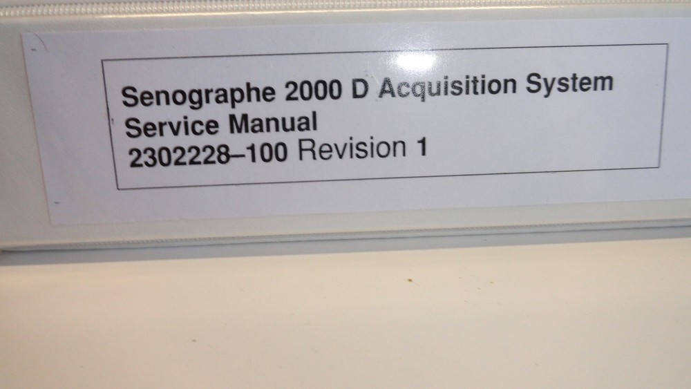 Sensographe 2000D 2000 D Aquisition System Operator's Manual
