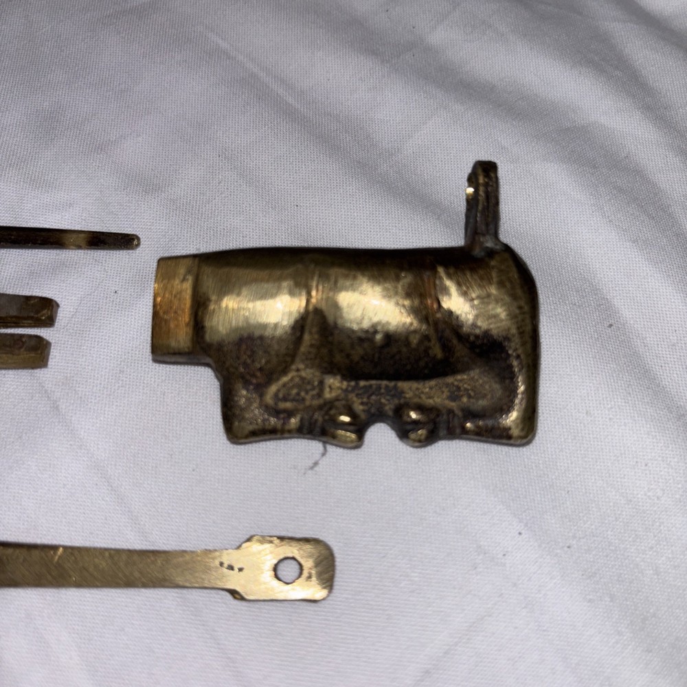 Vintage Brass Oxed Bull Lock