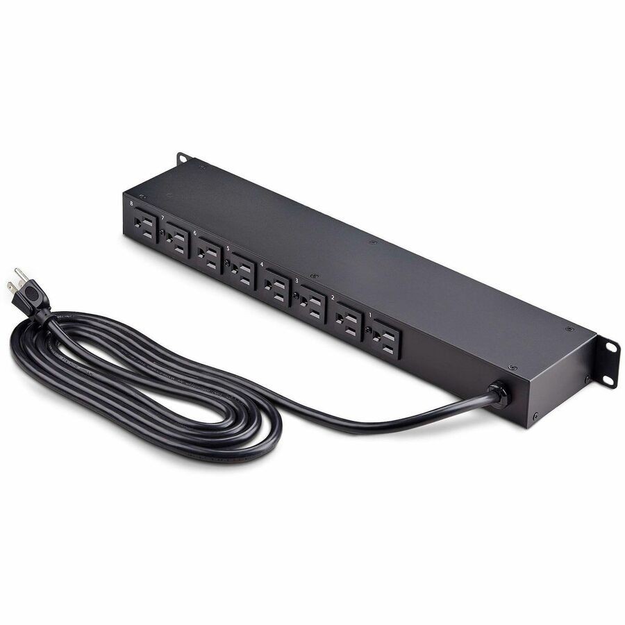 StarTech 8-Outlet Horizontal Rack Mount PDU (8ns8rackmountpdu)