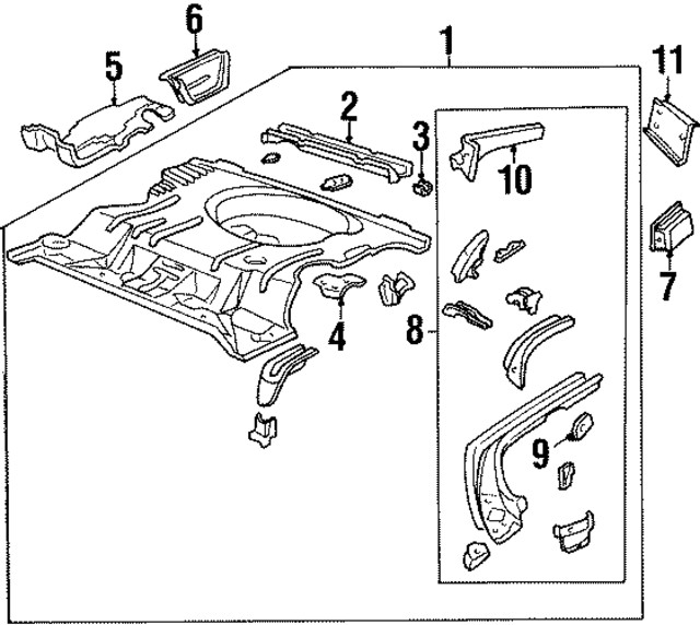 Genuine GM Bumper Bracket 10186740
