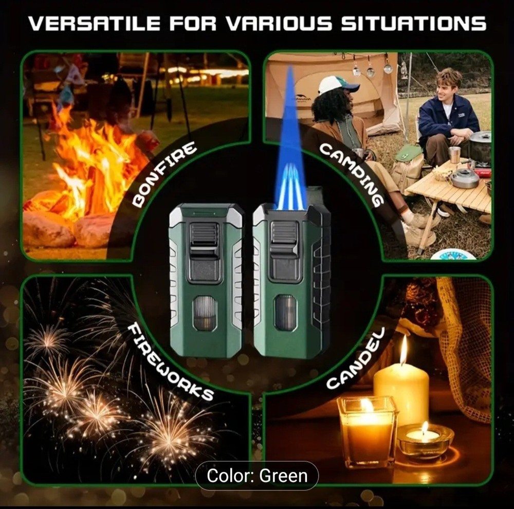 Cigar Torch Lighter 3 Flame