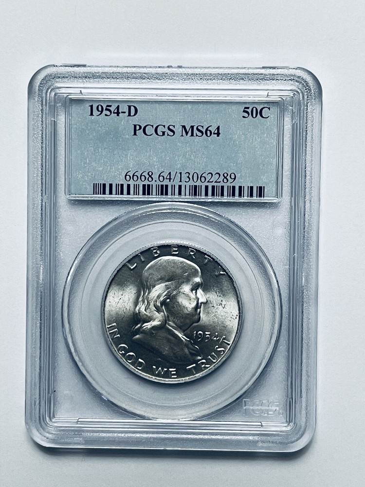 1954-D Franklin Silver Half Dollar PCGS MS64