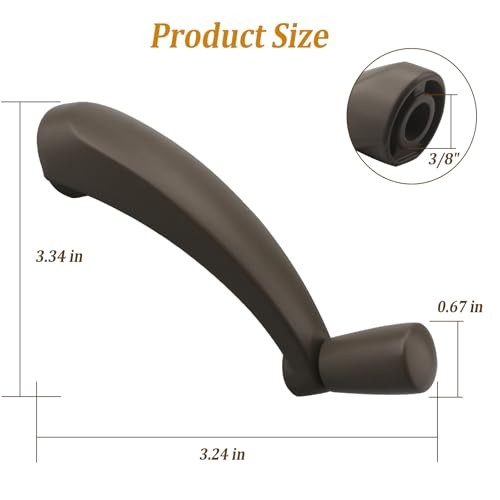 3/8" Window Crank Handle Replacement for Andersen Casement Window, Operator