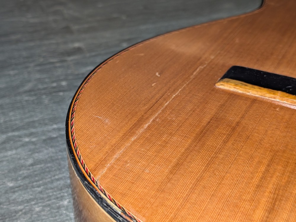 Damaged Cedar Guitar, Thin Box, See Pictures and Read Description